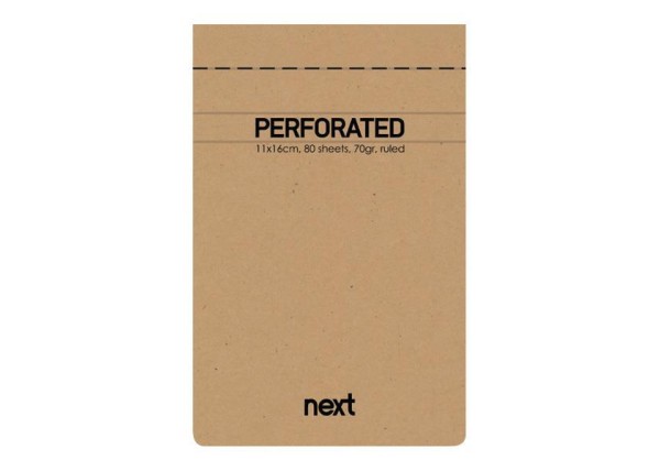 Next μπλοκ σημειώσεων perforated λευκό 11x16,5εκ., 80φ., 70γρ. Next μπλοκ σημειώσεων perforated λευκό 11x16,5εκ., 80φ., 70γρ.