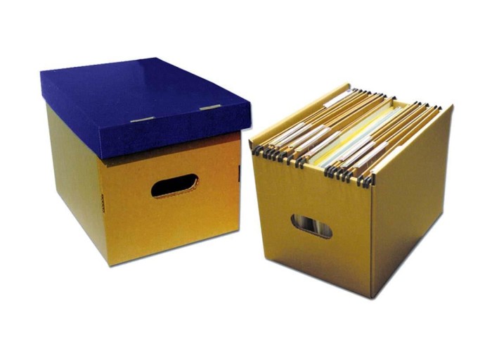 Νext κουτί κρεμαστων φακέλων καφέ μπλε Υ25x25x34εκ.