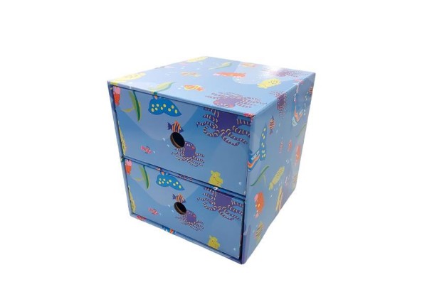 Next συρταριέρα 2 συρτάρια ψαράκια Υ22x23x21εκ.