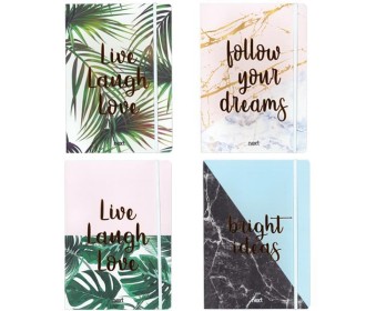 Next τετράδιο elegant flexi 17x25εκ. 2θεμ. 80φ.