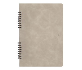 Next Premium τετράδιο σπιράλ μπεζ της άμμου 3 θέματα 105 φύλλα 17x25εκ. Next Premium τετράδιο σπιράλ μπεζ της άμμου 3 θέματα 105 φύλλα 17x25εκ.