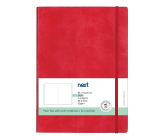 Next Premium κόκκινο τετράδιο λευκό flexi λάστιχο 2 θέματα 80 φύλλα 17x25εκ. Δυνατότητα εκτύπωσης