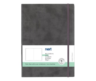 Next Premium γκρι τετράδιο λευκό flexi λάστιχο 2 θέματα 80 φύλλα 17x25εκ. Δυνατότητα εκτύπωσης Next Premium γκρι τετράδιο λευκό flexi λάστιχο 2 θέματα 80 φύλλα 17x25εκ. Δυνατότητα εκτύπωσης