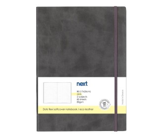 Next Premium γκρι τετράδιο Dots flexi λάστιχο 2 θέματα 80 φύλλα 17x25εκ. Δυνατότητα εκτύπωσης Next Premium γκρι τετράδιο Dots flexi λάστιχο 2 θέματα 80 φύλλα 17x25εκ. Δυνατότητα εκτύπωσης