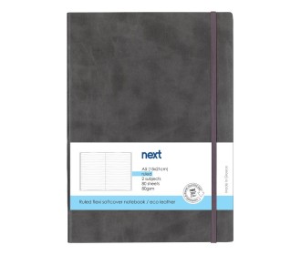 Next Premium γκρι τετράδιο ριγέ flexi λάστιχο 2 θέματα 80 φύλλα 14x21εκ. Δυνατότητα εκτύπωσης Next Premium γκρι τετράδιο ριγέ flexi λάστιχο 2 θέματα 80 φύλλα 14x21εκ. Δυνατότητα εκτύπωσης