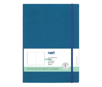 Next Premium μπλε τετράδιο λευκό flexi λάστιχο 2 θέματα 80 φύλλα 14x21εκ. Δυνατότητα εκτύπωσης Next Premium μπλε τετράδιο λευκό flexi λάστιχο 2 θέματα 80 φύλλα 14x21εκ. Δυνατότητα εκτύπωσης