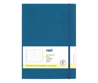 Next Premium μπλε τετράδιο Dots flexi λάστιχο 2 θέματα 80 φύλλα 14x21εκ. Δυνατότητα εκτύπωσης Next Premium μπλε τετράδιο Dots flexi λάστιχο 2 θέματα 80 φύλλα 14x21εκ. Δυνατότητα εκτύπωσης