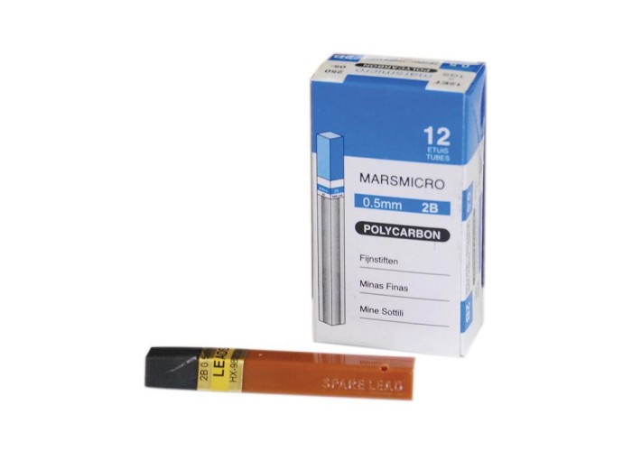 Μύτες μηχανικού μολυβιού 0,5mm 2B (10 μύτες) Μύτες μηχανικού μολυβιού 0,5mm 2B (10 μύτες)