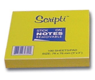 Αυτοκόλλητα χαρτάκια κίτρινα 7,6x7,6εκ. 100φ. Αυτοκόλλητα χαρτάκια κίτρινα 7,6x7,6εκ. 100φ.