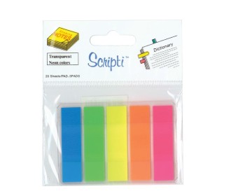 Σελιδοδείκτες διάφανοι σε 5 χρώματα 1,2x4.4εκ. Σελιδοδείκτες διάφανοι σε 5 χρώματα 1,2x4.4εκ.