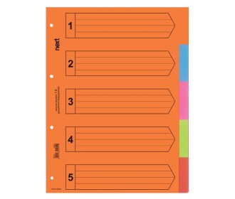 Next διαχωριστικά χάρτινα ντοσιε 1-5 Α4 Next διαχωριστικά χάρτινα ντοσιε 1-5 Α4