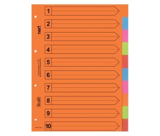 Next διαχωριστικά χάρτινα ντοσιέ 1-10 Α4 Next διαχωριστικά χάρτινα ντοσιέ 1-10 Α4