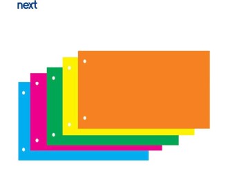 Next διαχωριστικά οριζόντια ντοσιέ 100τεμ (γλώσσες) Υ23x12εκ