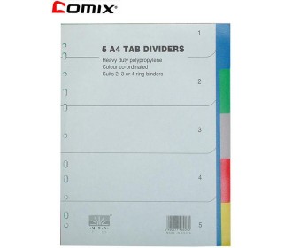 Comix διαχωριστικά πλαστικά ντοσιέ 1-5 θέματα Α4