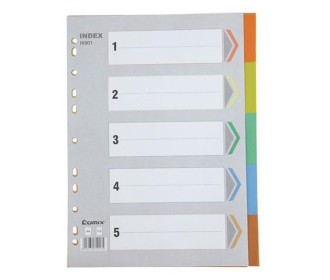 Comix διαχωριστικά πλαστικά ντοσιέ Α4 1-5 θέματα