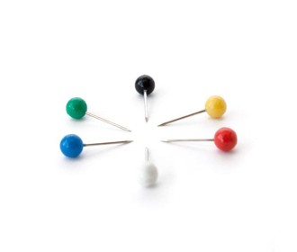 Πινέζες χρωματιστές 1εκ. στρογγ. για πίνακα 100 τμχ