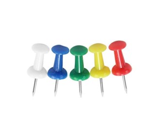 Πινέζες χρωματιστές 25mm για πίνακα 30τμχ