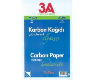 Ark χαρτί καρμπόν μπλε 50φ. 21x33εκ.
