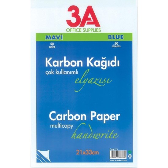 Ark χαρτί καρμπόν μπλε 50φ. 21x33εκ. Ark χαρτί καρμπόν μπλε 50φ. 21x33εκ.