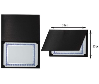 Next πολυτελής θήκη επαίνων-πτυχίων 2πλή μαύρη 33x23εκ.