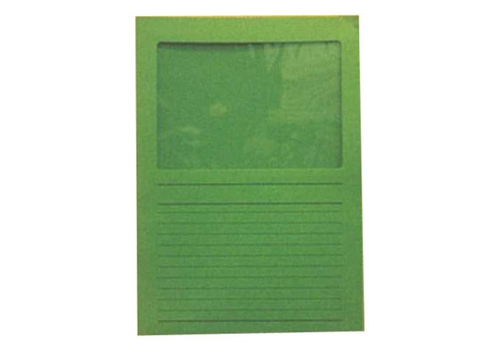 Ντοσιέ τύπου Γ πράσινο με παράθυρο Υ31x22εκ.
