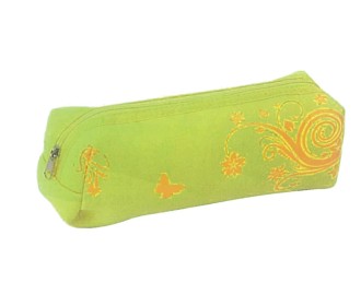 Κασετίνα βαρελάκι πράσινη 20.5x6x6.5εκ.