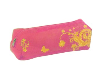 Κασετίνα βαρελάκι ροζ 20.5x6x6.5εκ.