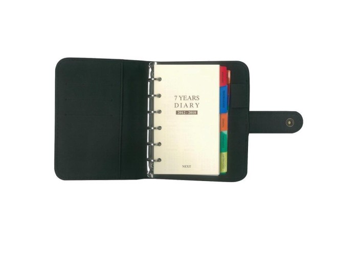 Θήκη για organizer από μαύρη δερματίνη 19x12εκ.