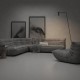 Πολυθρόνα Nextdeco Togo Alcantara σκούρο γκρι Y70x103x85εκ Πολυθρόνα Nextdeco Togo Alcantara σκούρο γκρι Y70x103x85εκ