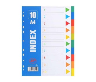 Διαχωριστικά πλαστικά 1-10 θέματα Α4 (21x29) Διαχωριστικά πλαστικά 1-10 θέματα Α4 (21x29)