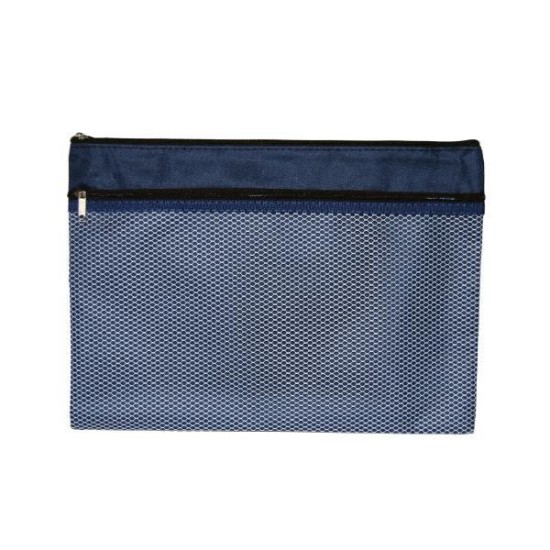 Τσαντάκι με φερμουάρ - θήκη μπλε Α4 Y33,5x24,5εκ