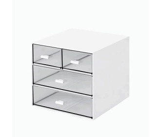 Organizer με 4 συρτάρια λευκό Y14,6x15,5x17,6εκ.