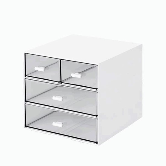 Organizer με 4 συρτάρια λευκό Y14,6x15,5x17,6εκ. Organizer με 4 συρτάρια λευκό Y14,6x15,5x17,6εκ.