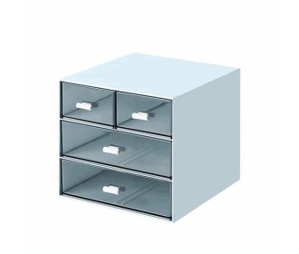 Organizer με 4 συρτάρια μπλε Y14,6x15,5x17,6εκ. Organizer με 4 συρτάρια μπλε Y14,6x15,5x17,6εκ.