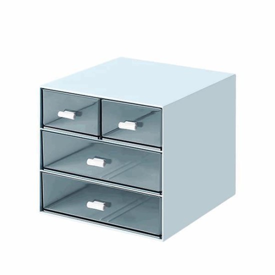 Organizer με 4 συρτάρια μπλε Y14,6x15,5x17,6εκ. Organizer με 4 συρτάρια μπλε Y14,6x15,5x17,6εκ.