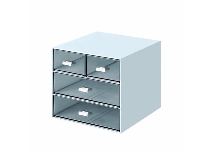 Organizer με 4 συρτάρια  μπλε Y14,6x15,5x17,6εκ.