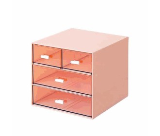 Organizer με 4 συρτάρια ροζ Y14,6x15,5x17,6εκ. Organizer με 4 συρτάρια ροζ Y14,6x15,5x17,6εκ.