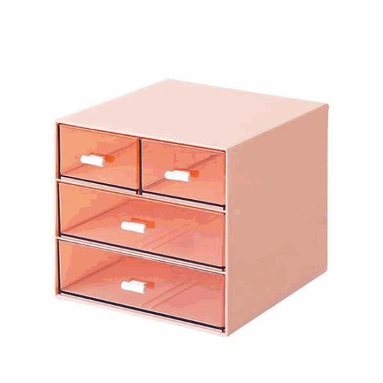 Organizer με 4 συρτάρια ροζ Y14,6x15,5x17,6εκ. Organizer με 4 συρτάρια ροζ Y14,6x15,5x17,6εκ.