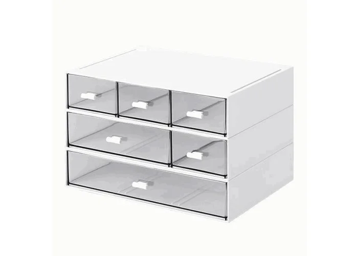 Organizer με 6 συρτάρια λευκό Y15x22,9x16,7εκ.