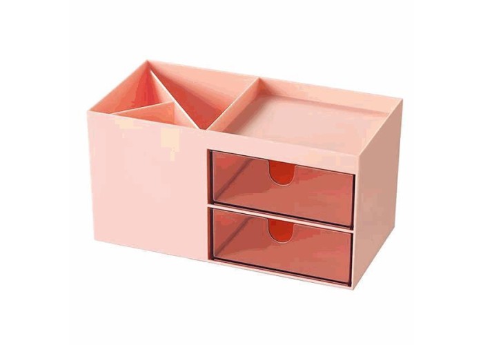 Organizer με 6 θήκες ροζ Y9,2x17,6x9εκ.