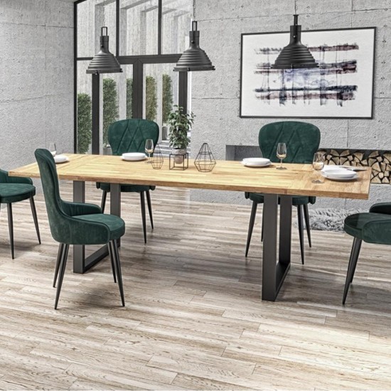 Τραπέζι κουζίνας Nextdeco μασίφ ξύλο φτελιάς Υ79x180x100εκ. Τραπέζι κουζίνας Nextdeco μασίφ ξύλο φτελιάς Υ79x180x100εκ.