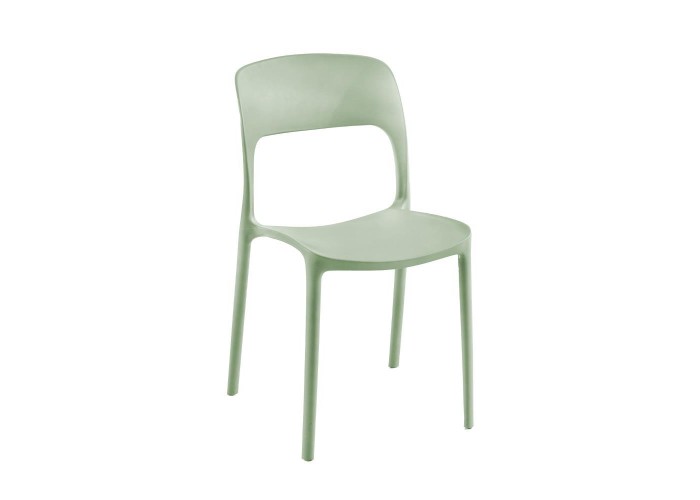 Καρέκλα πλαστική Curves Nextdeco λαχανί PP UV protection Y82,5x41x57 εκ