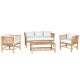 Σετ κήπου Nextdeco Leilani με τριθέσιο καναπέ από ξύλο teak Σετ κήπου Nextdeco Leilani με τριθέσιο καναπέ από ξύλο teak