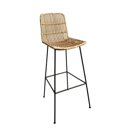 Σκαμπό μπαρ Nextdeco Lolana από φυσικό rattan Υ108x40x49εκ. Σκαμπό μπαρ Nextdeco Lolana από φυσικό rattan Υ108x40x49εκ.