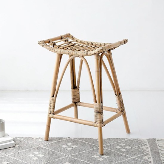 Σκαμπό Nextdeco Haunani από φυσικό rattan Υ60x50x41εκ. Σκαμπό Nextdeco Haunani από φυσικό rattan Υ60x50x41εκ.