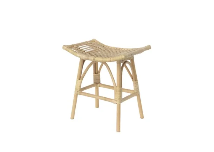 Σκαμπό Nextdeco Haunani από φυσικό rattan Υ60x50x41εκ.