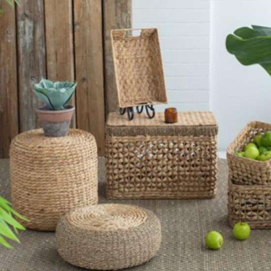 Πουφ Nextdeco Makena από υδρόβιο υάκινθο Υ28x∅65εκ. Πουφ Nextdeco Makena από υδρόβιο υάκινθο Υ28x∅65εκ.