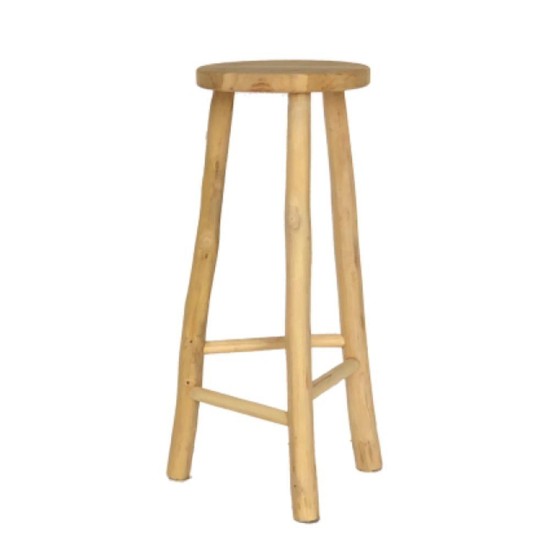 Σκαμπό μπαρ Nextdeco Kiana ξύλο teak Υ76x∅31εκ Σκαμπό μπαρ Nextdeco Kiana ξύλο teak Υ76x∅31εκ