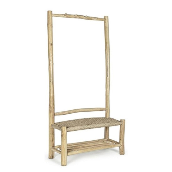 Έπιπλο εισόδου Nextdeco Kwarta κρεμάστρα παπουτσοθήκη teak Υ180x90x40εκ Έπιπλο εισόδου Nextdeco Kwarta κρεμάστρα παπουτσοθήκη teak Υ180x90x40εκ