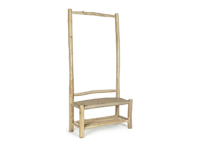 Έπιπλο εισόδου Nextdeco Kwarta κρεμάστρα παπουτσοθήκη teak Υ180x90x40εκ Έπιπλο εισόδου Nextdeco Kwarta κρεμάστρα παπουτσοθήκη teak Υ180x90x40εκ